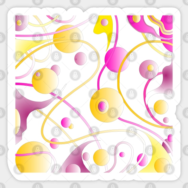 Abstract Easter bubbles and lines Sticker by CreaKat